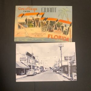 2 Vintage Key west postcards